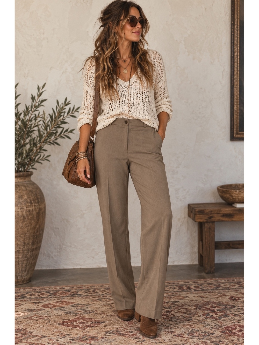 Briggs New York Women’s Size 12 Brown Dress Pants Stretch
